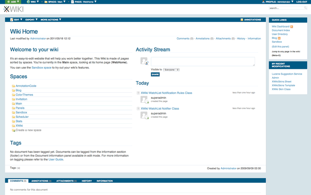 XWiki 6.2.4 发布，Java 的 Wiki 系统 