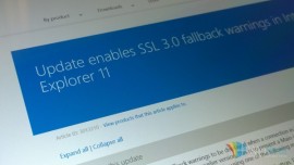 微软在 IE 11 浏览器中提供新选项移除 SSL 3.0 协议 