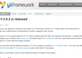 Yii 2.0.2 发布 