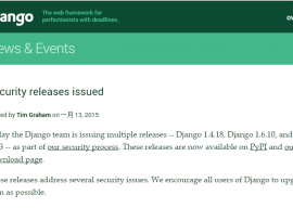 Django 1.4.18./1.6.10/1.7.3 安全更新发布 