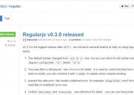 RegularJS v0.3.0 发布 JavaScript MVC 框架 