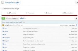 gitsh 0.9 发布 git 交互式操作环境 