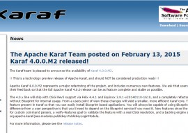 Apache Karaf 4.0.0 M2 发布 轻量级 OSGi 容器 