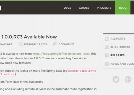 Spring Cloud 1.0.0.RC3 发布 