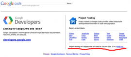 Google Code 代码托管明年将全面下线 