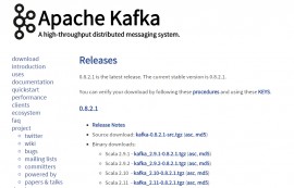Apache Kafka 0.8.2.1 发布 消息发布订阅系统 