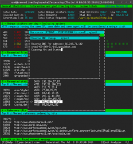 GoAccess 0.9 发布 Apache日志统计 