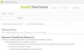 NuoDB 2.2 GA 发布 弹性云数据库 