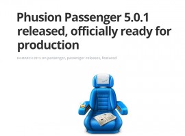Phusion Passenger 5.0.1 发布 进一步提升性能 