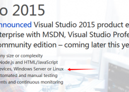 Visual Studio 2015 将支持为 Linux 构建应用 