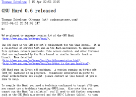 GNU Hurd 0.6 发布 