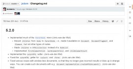Jsdom 5.2.0 发布  JavaScript 的 HTML 解析器 