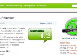 Kamailio v4.2.4 发布，开源 SIP 服务器 