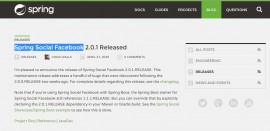 Spring Social Facebook 2.0.1 发布 
