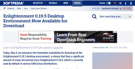 Enlightenment 0.19.5 发布 自由桌面环境 
