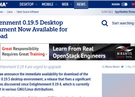 Enlightenment 0.19.5 发布 自由桌面环境 