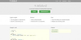 Mithril.js 0.2.0 发布 JavaScript MVC 框架 