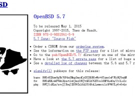 OpenBSD 5.7 发布 类 Unix 操作系统 