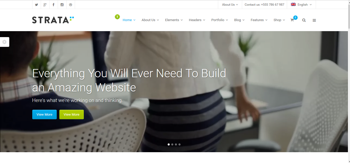Strata v1.9.1 超简洁大气多用途企业类应用主题-芊雅企服